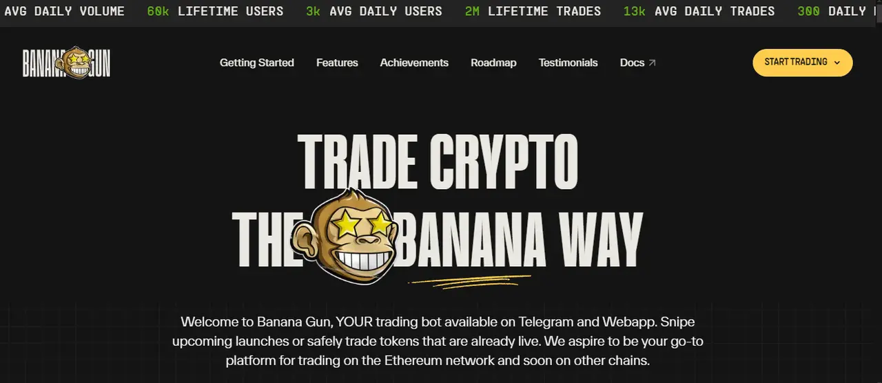 解讀Trading Bot黑馬，交易狙擊手Banana Gun