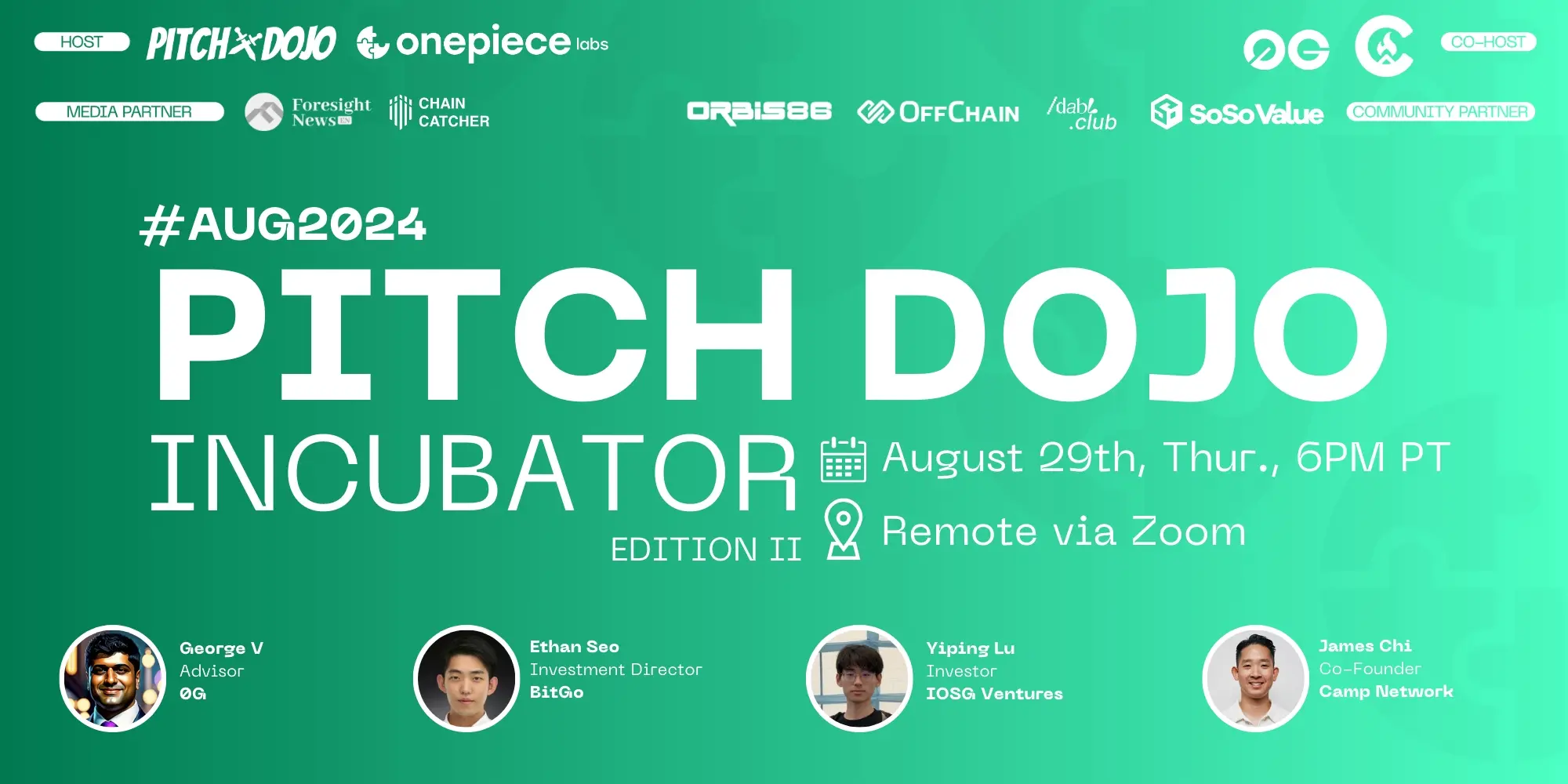 PITCH DOJO 八月2024回顧：引領AI與Web3的交匯點