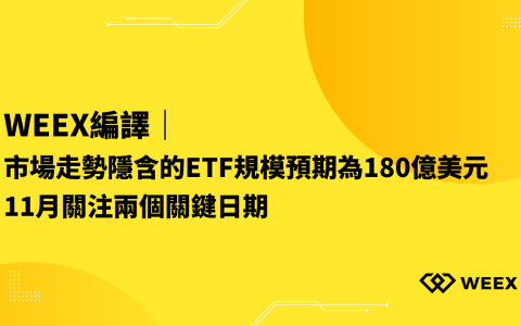 WEEX編譯｜市場走勢隱含的ETF規模預期為180億美元，11月關注兩個關鍵日期