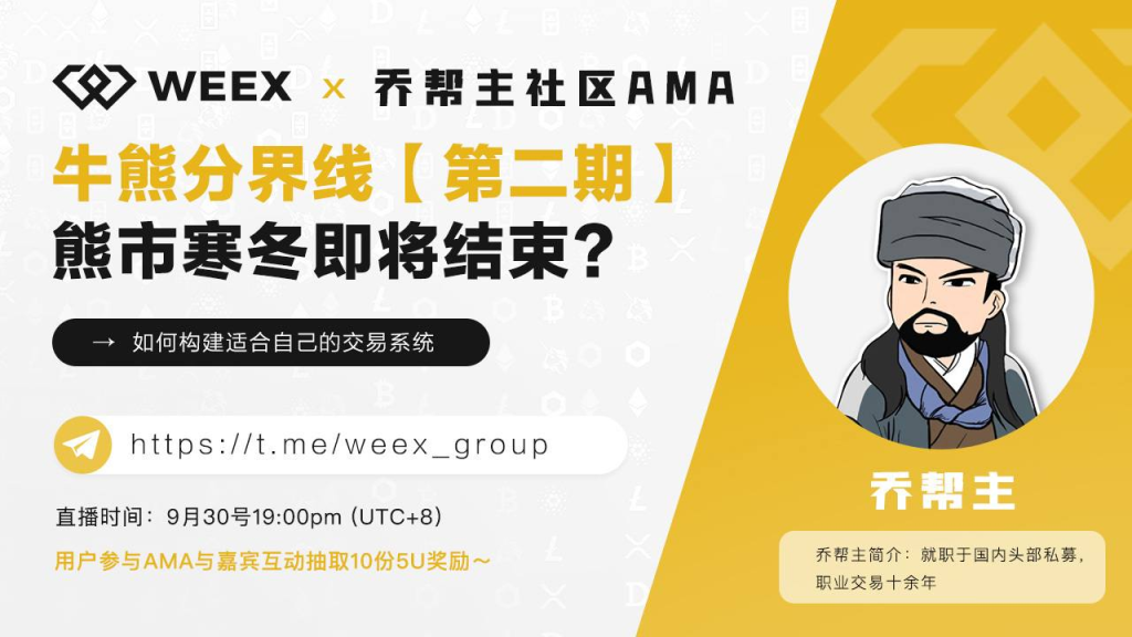 WEEX直播AMA -【如何構建適合自己的交易系統】