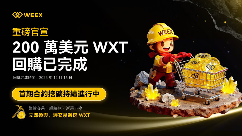 WEEX完成200萬美元WXT回購,回饋用戶對「合約挖礦」的支持