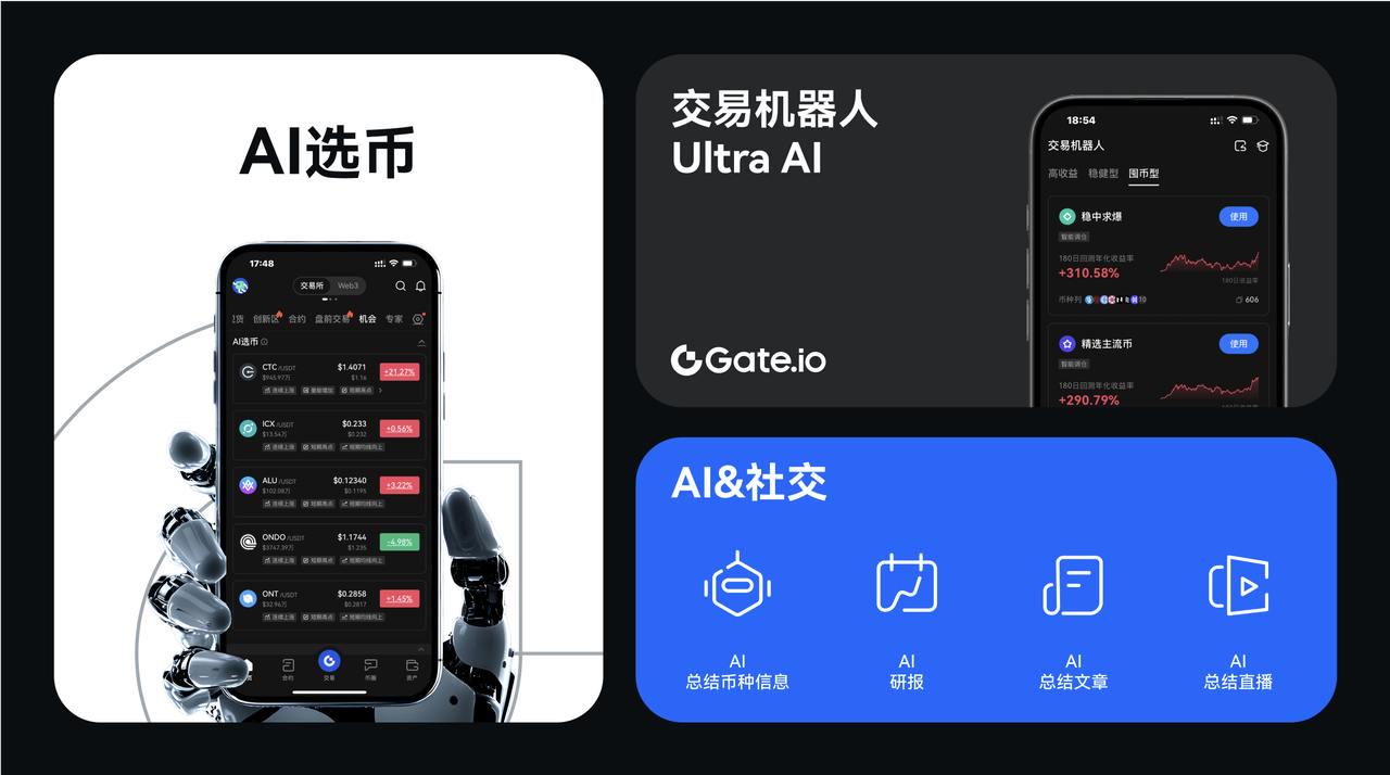 Gate.io佈局全新AI產品線,協助用戶捕捉市場機會